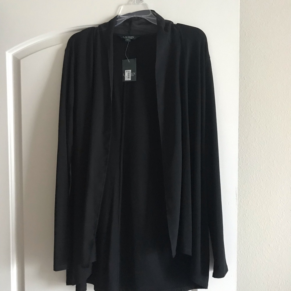 Ralph Lauren formal black cardigan sz L NWT
